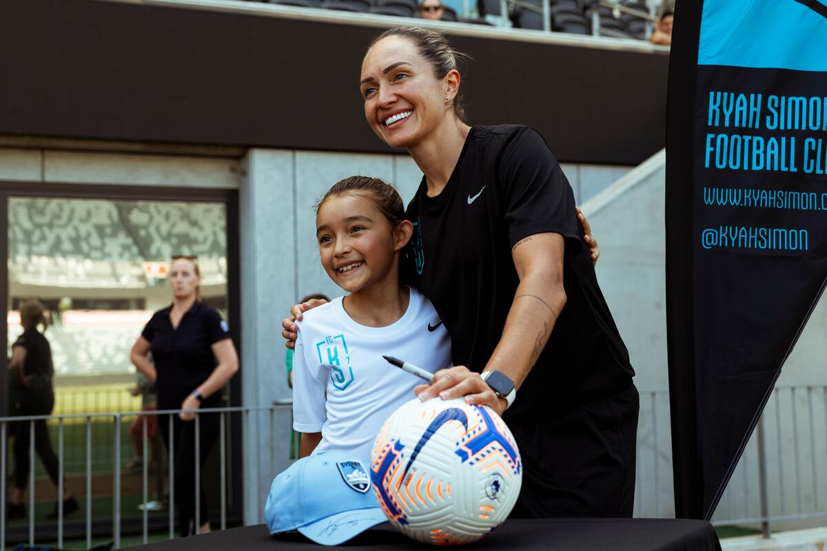 Kyah Simon football clinic